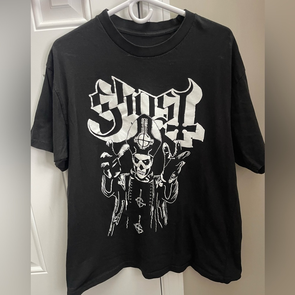 Papa Emeritus GHOST band Black Graphic T-Shirt. Size large